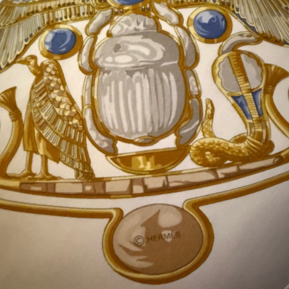 Hermes Scarf "Egypte" by Caty Latham Vintage - Picture 5 of 10